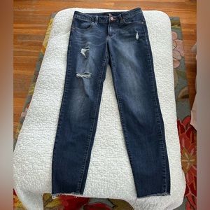 Worn once almost new distressed jeans